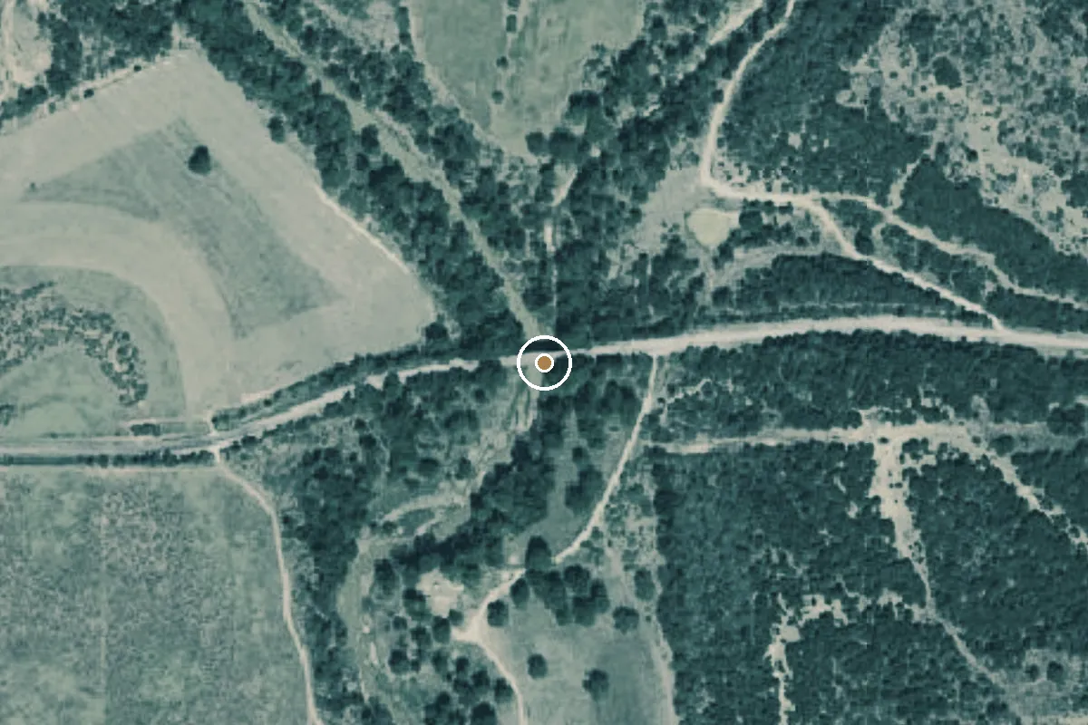 Aerial view of Pecan Bayou Boat Ramp