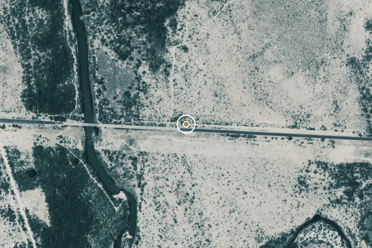 Aerial view of Pecos River Boat Ramp