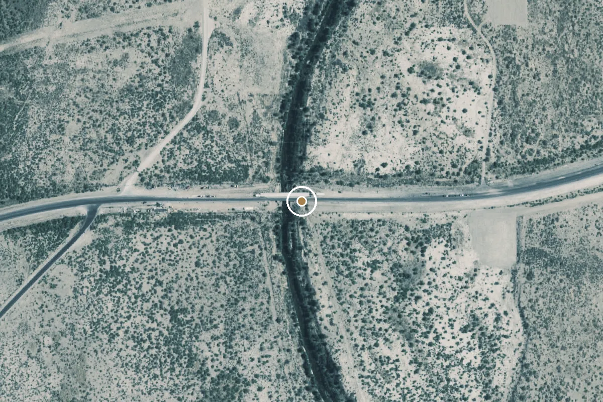 Aerial view of Pecos River Boat Ramp