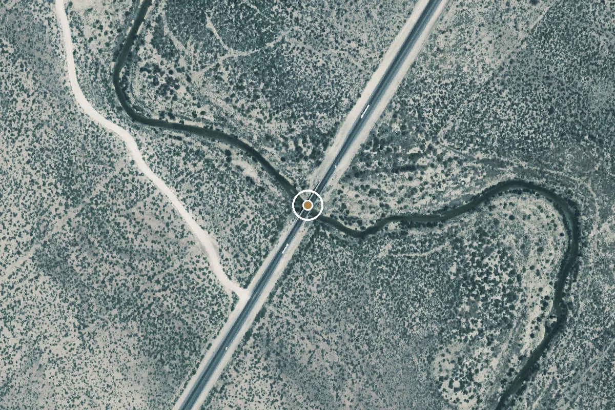 Aerial view of Pecos River Boat Ramp