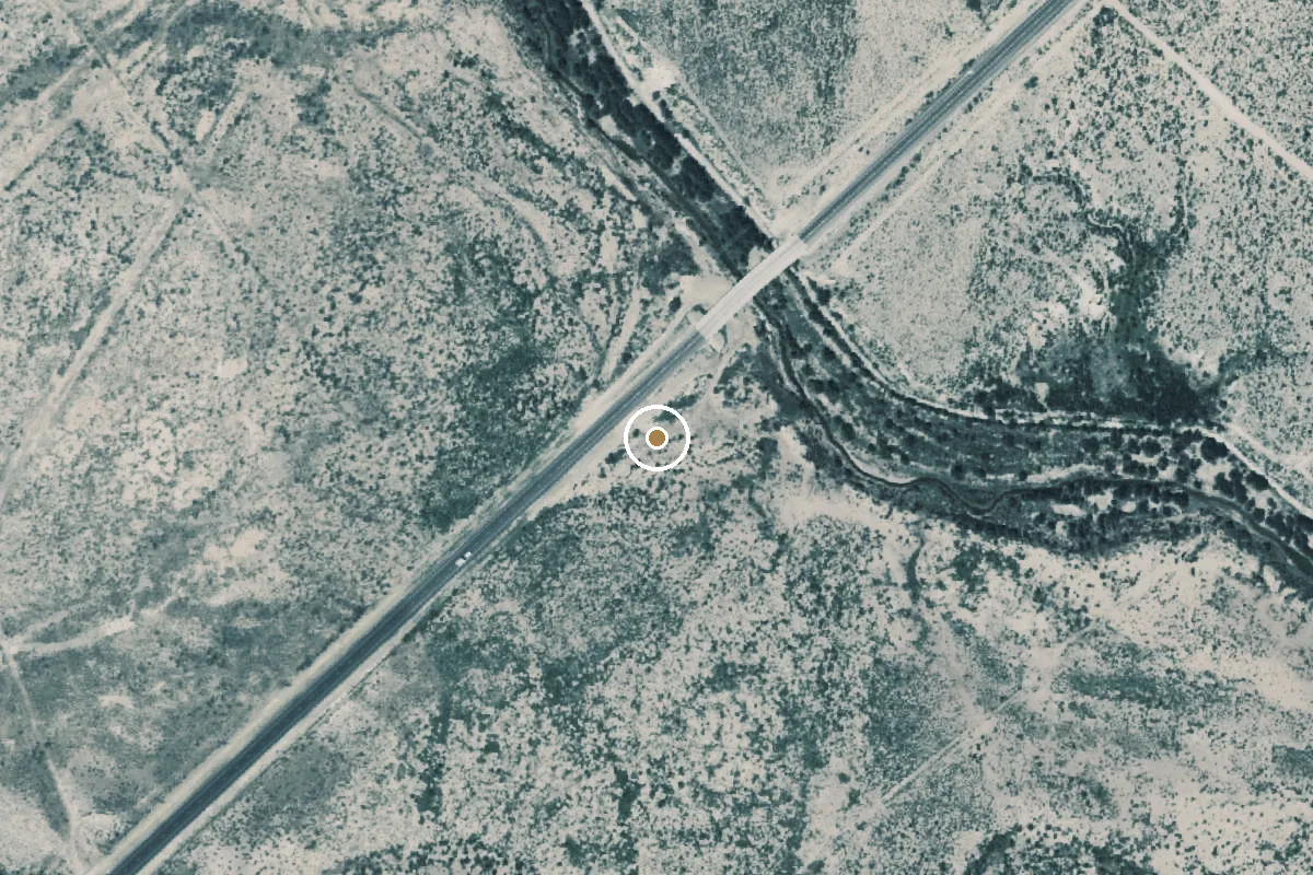 Aerial view of Pecos River Boat Ramp