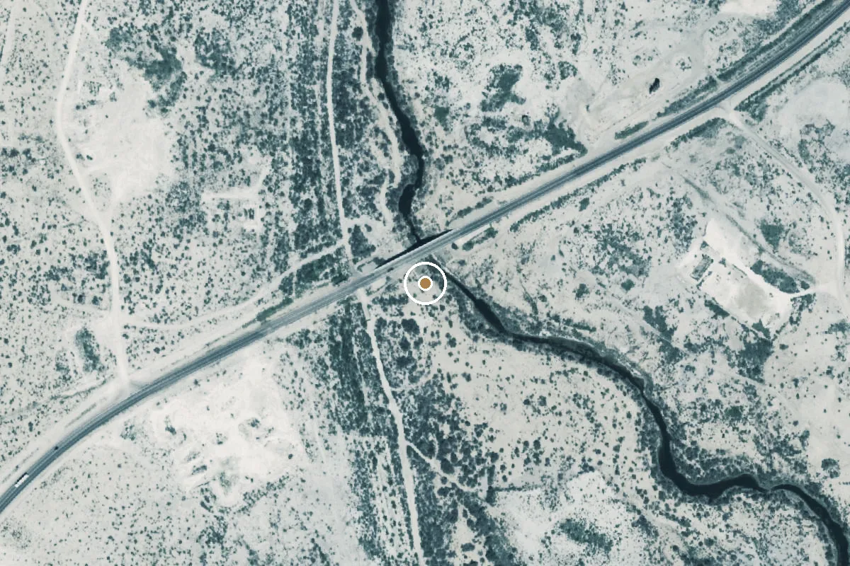 Aerial view of Pecos River Boat Ramp