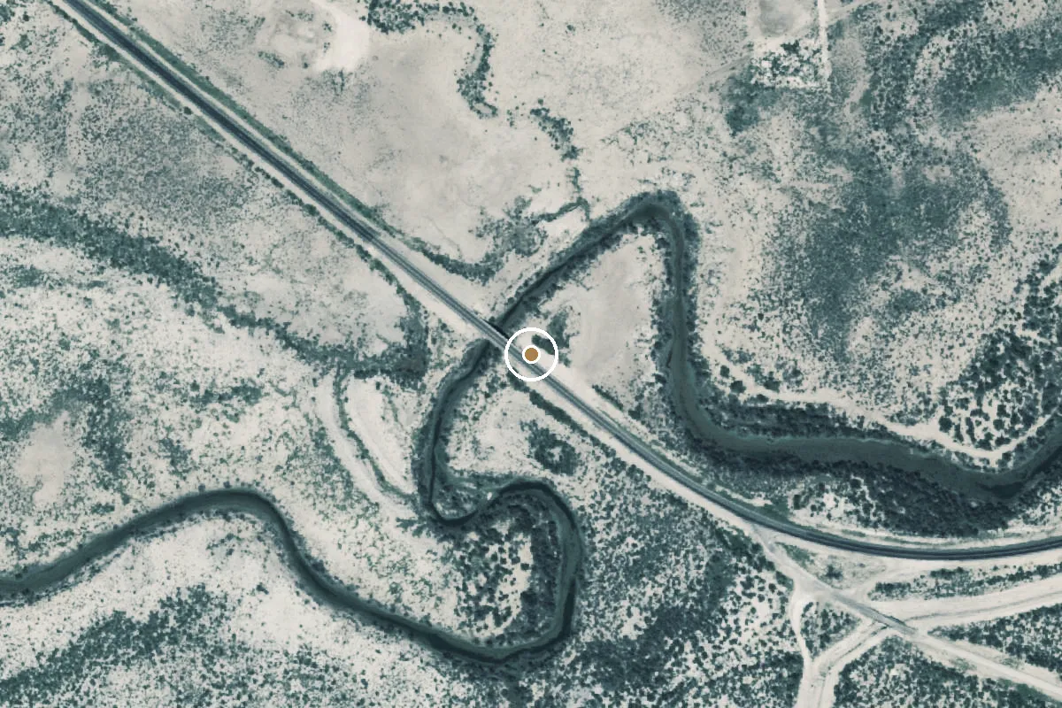 Aerial view of Pecos River Boat Ramp