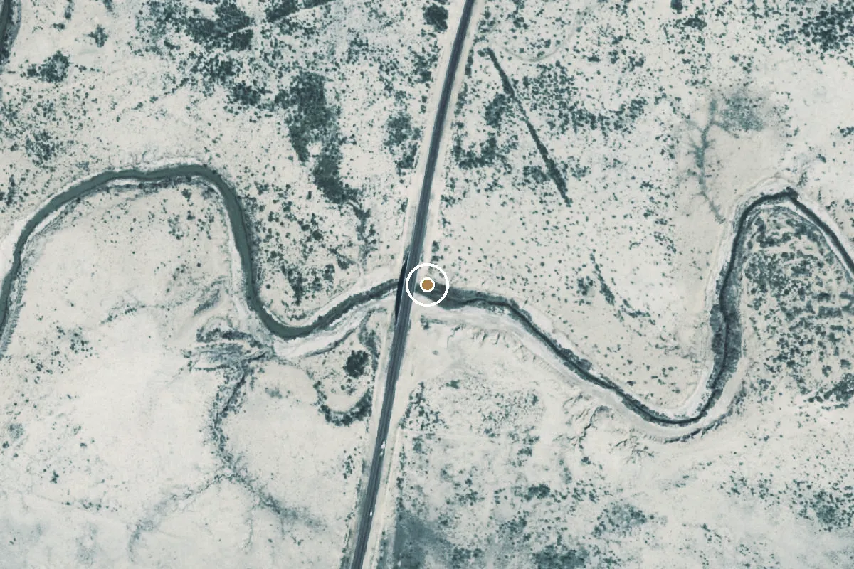 Aerial view of Pecos River Boat Ramp
