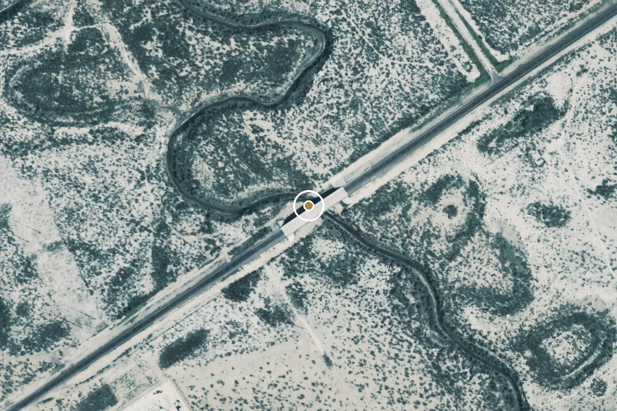 Aerial view of Pecos River Boat Ramp