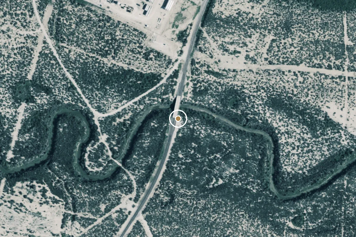 Aerial view of Pecos River Boat Ramp