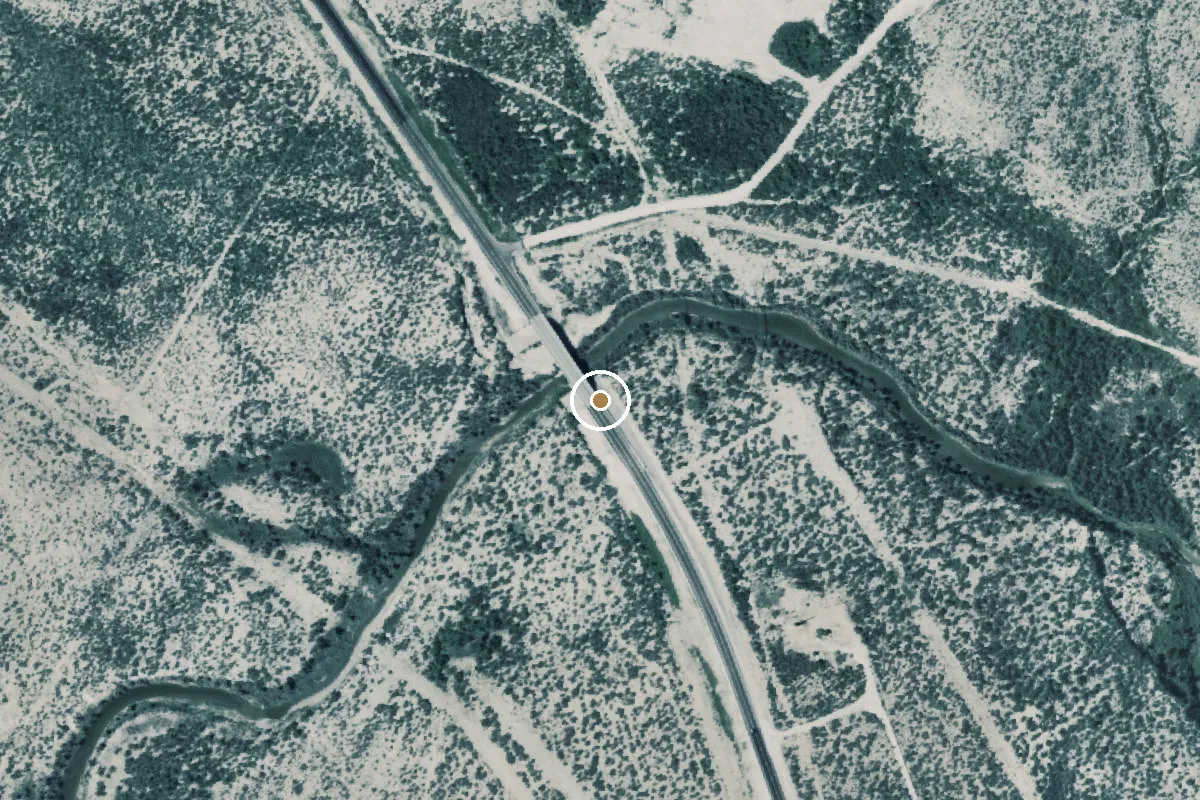 Aerial view of Pecos River Boat Ramp