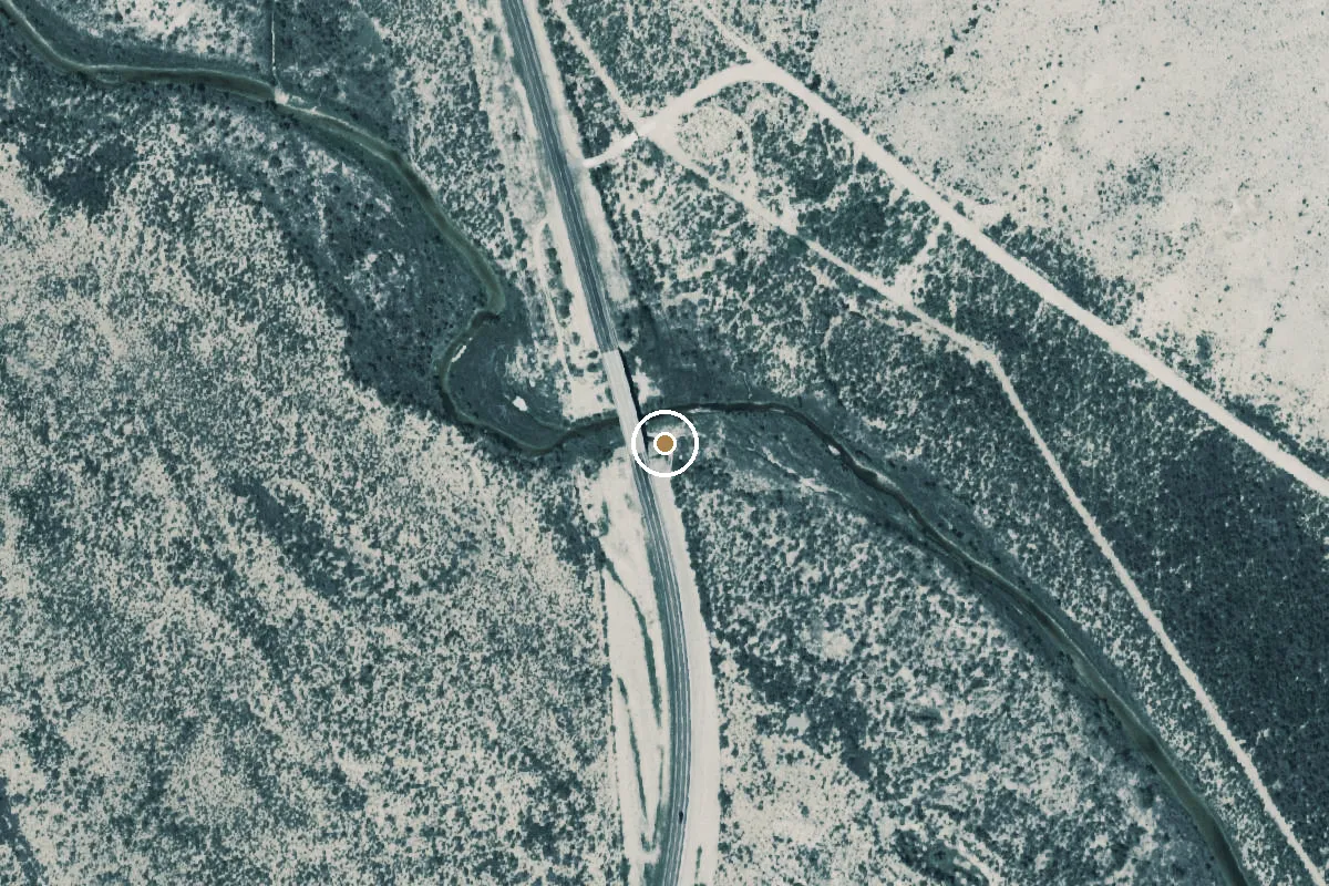 Aerial view of Pecos River Boat Ramp