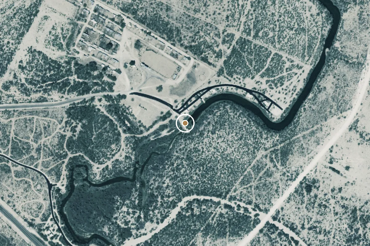 Aerial view of Pecos River Boat Ramp