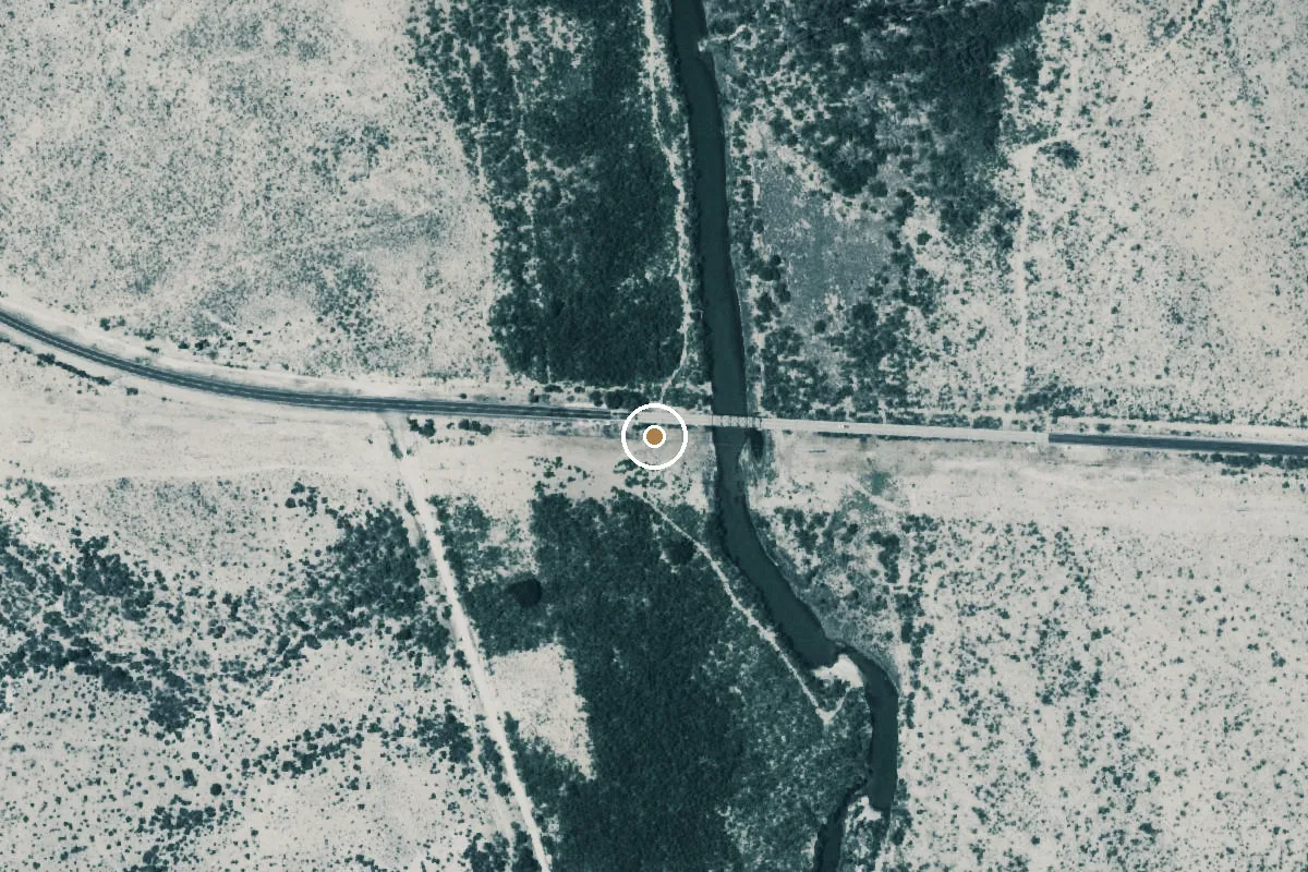 Aerial view of Pecos River Boat Ramp