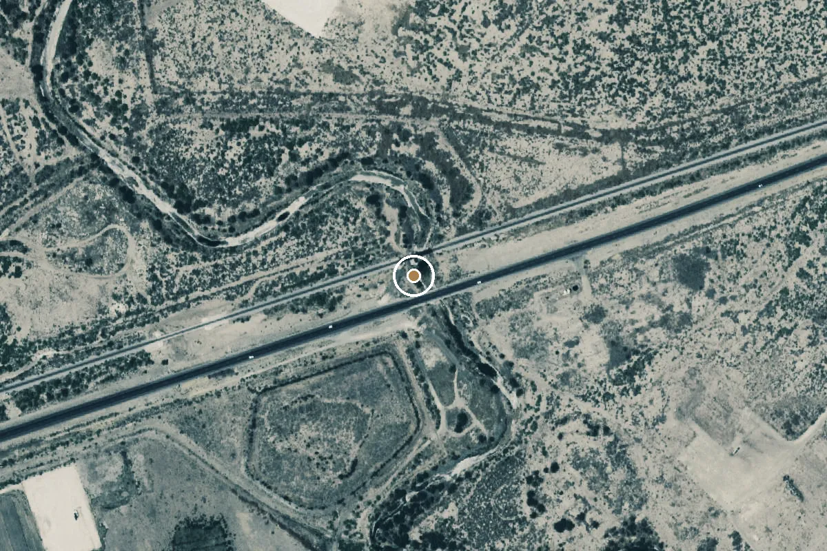Aerial view of Pecos River Boat Ramp