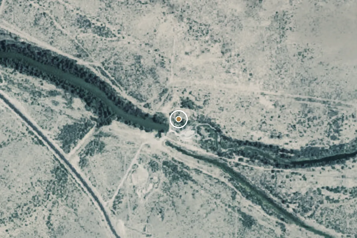Aerial view of Pecos River Boat Ramp