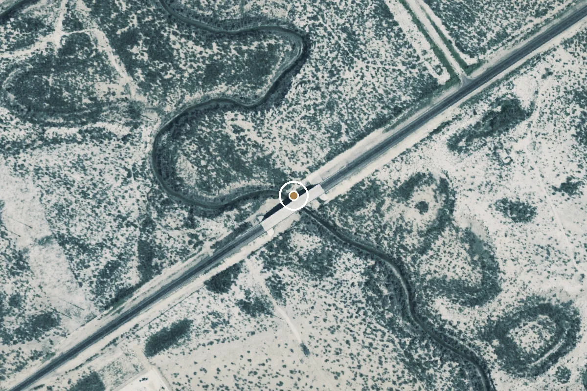 Aerial view of Pecos River Boat Ramp