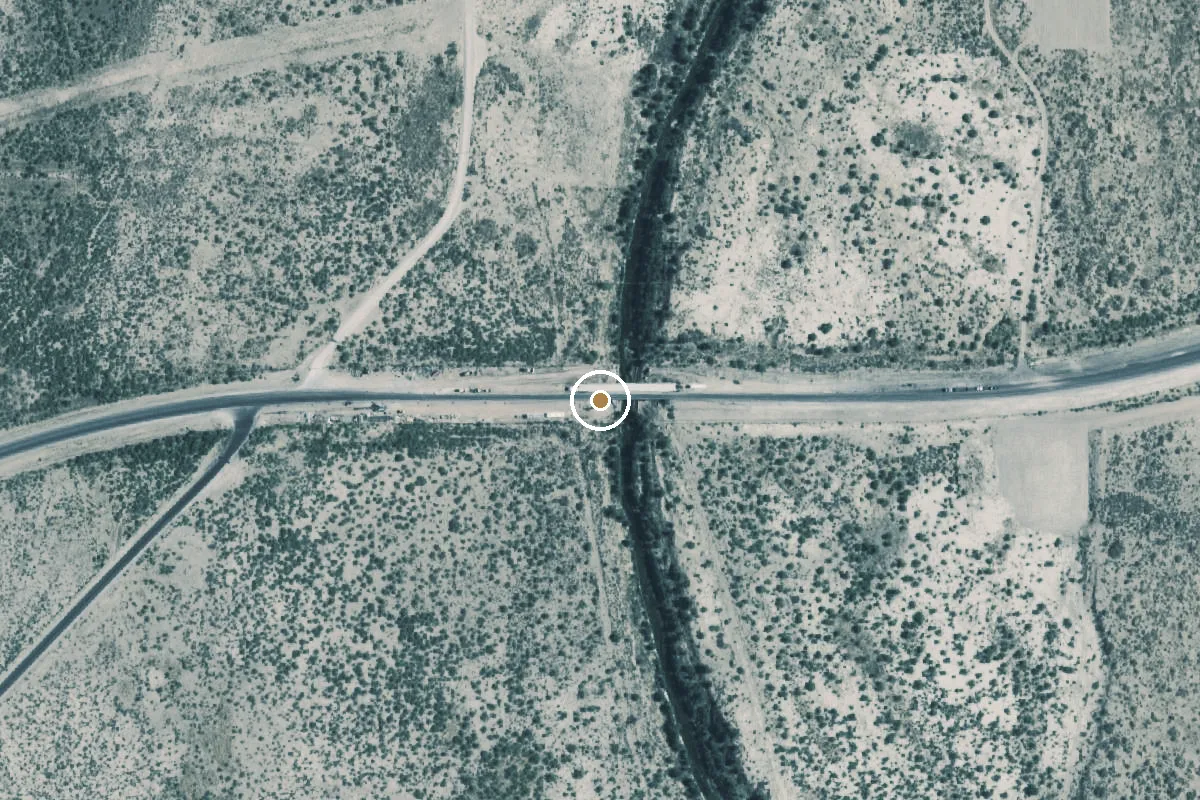 Aerial view of Pecos River Boat Ramp