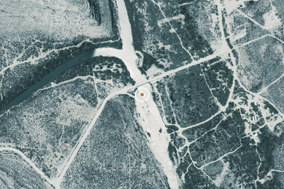 Aerial view of Pecos River Boat Ramp