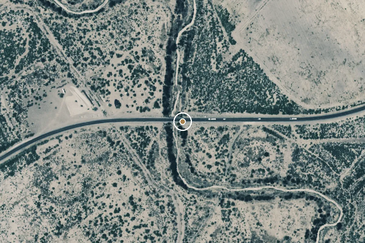 Aerial view of Pecos River Boat Ramp