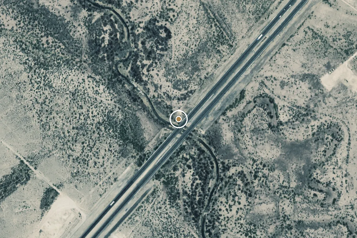 Aerial view of Pecos River Boat Ramp