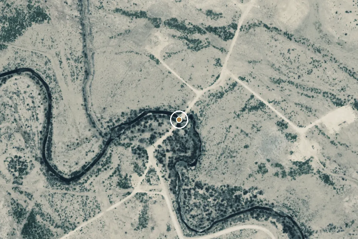 Aerial view of Pecos River Boat Ramp