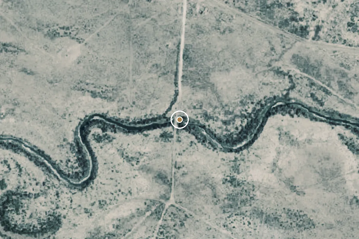 Aerial view of Pecos River Boat Ramp
