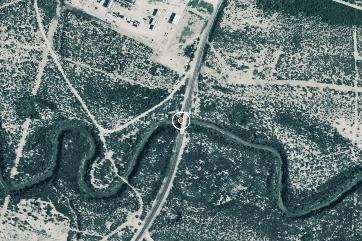 Aerial view of Pecos River Boat Ramp