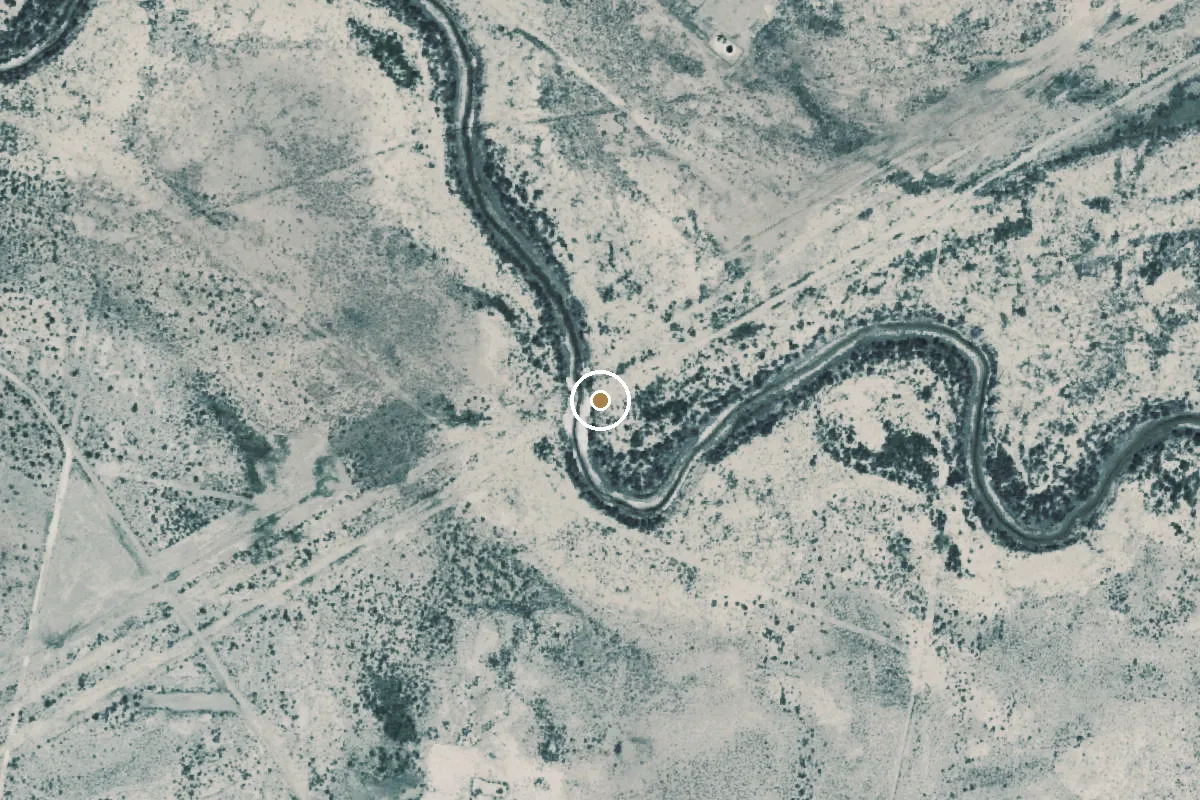 Aerial view of Pecos River Boat Ramp