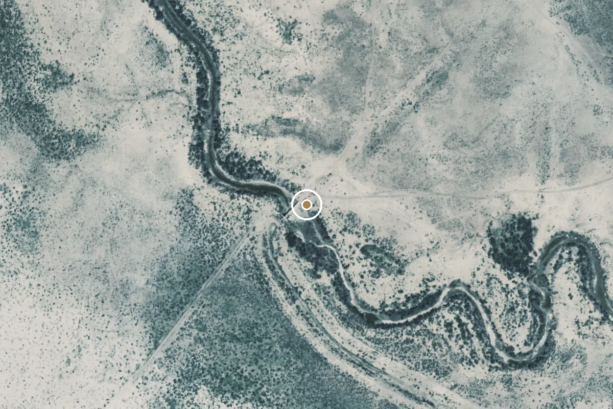 Aerial view of Pecos River Boat Ramp