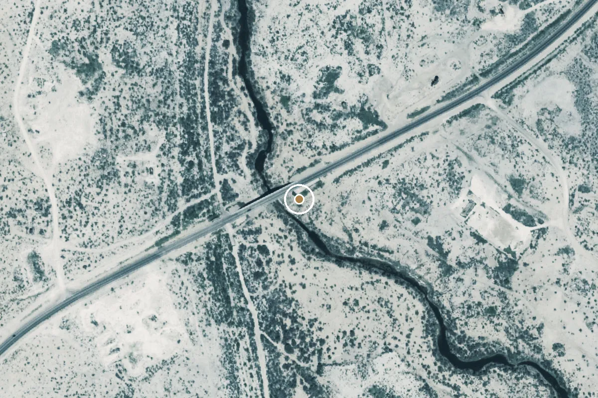 Aerial view of Pecos River Boat Ramp