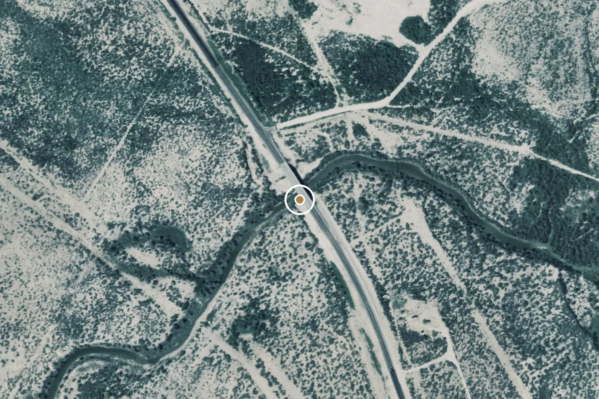 Aerial view of Pecos River Boat Ramp