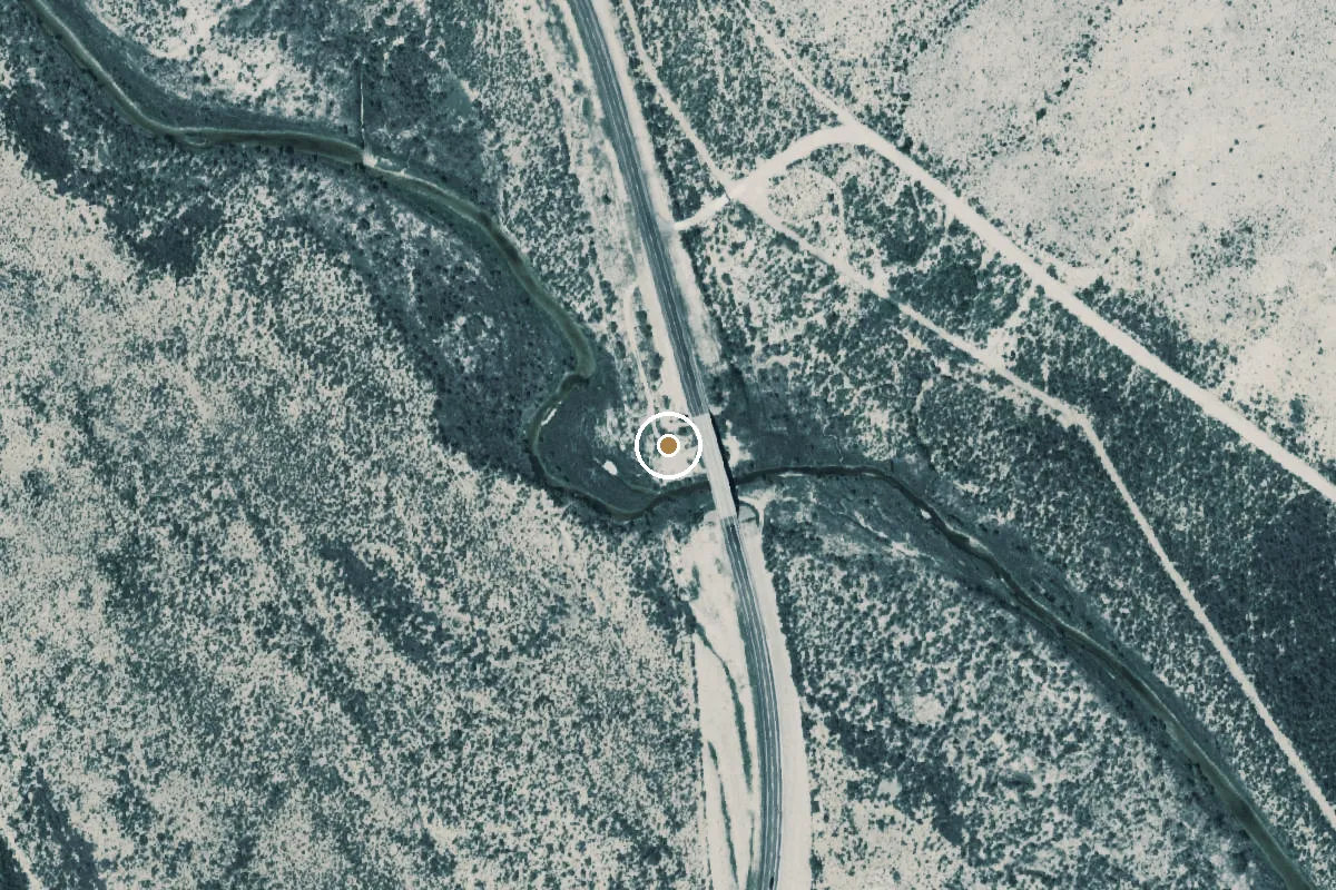 Aerial view of Pecos River Boat Ramp