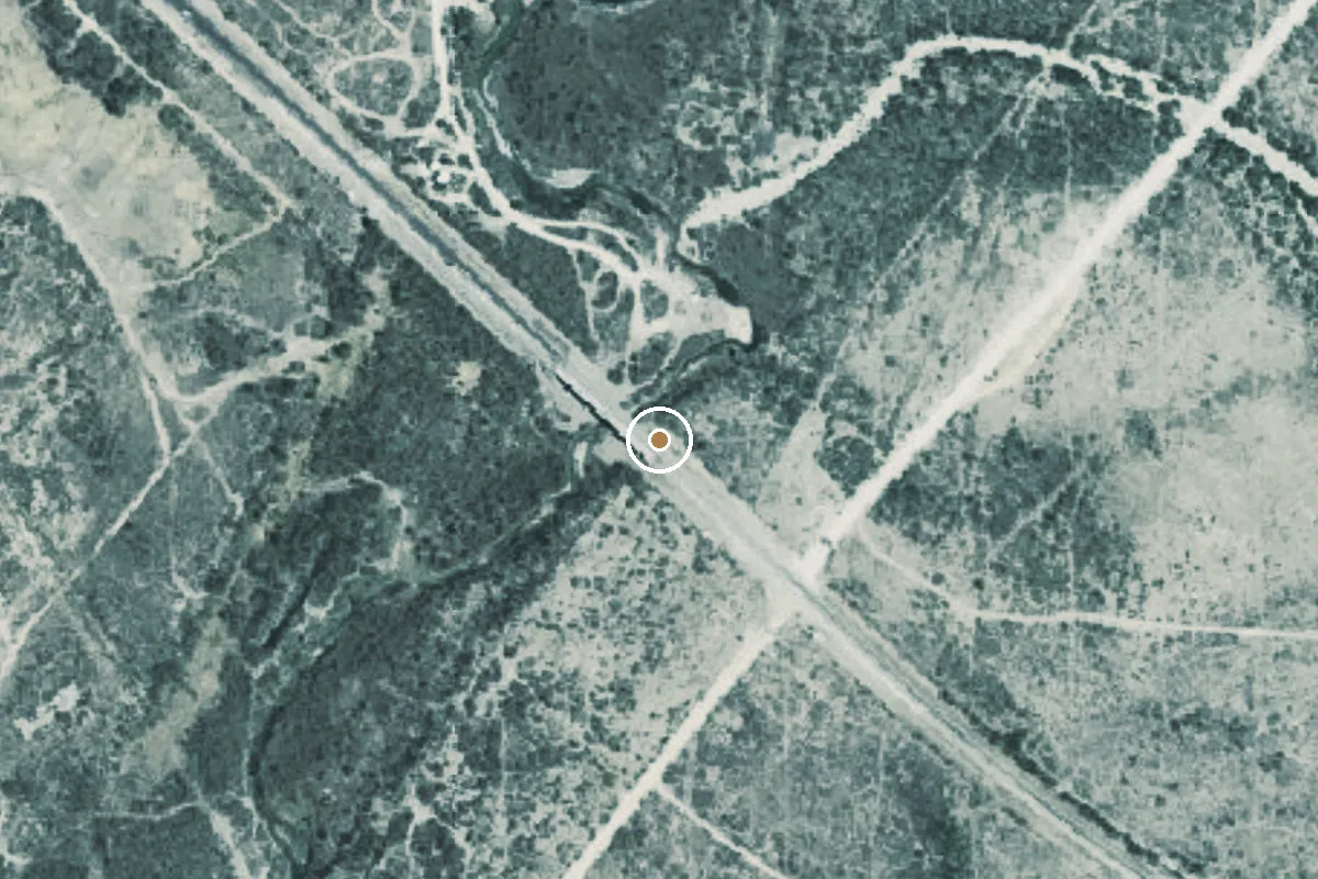 Aerial view of Pecos River Boat Ramp