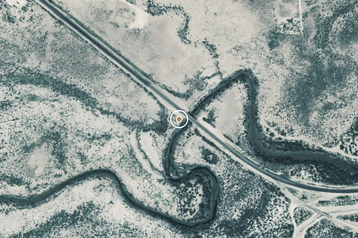 Aerial view of Pecos River Boat Ramp