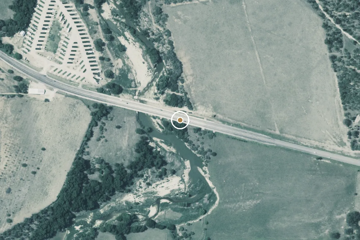 Aerial view of Pedernales River Boat Ramp