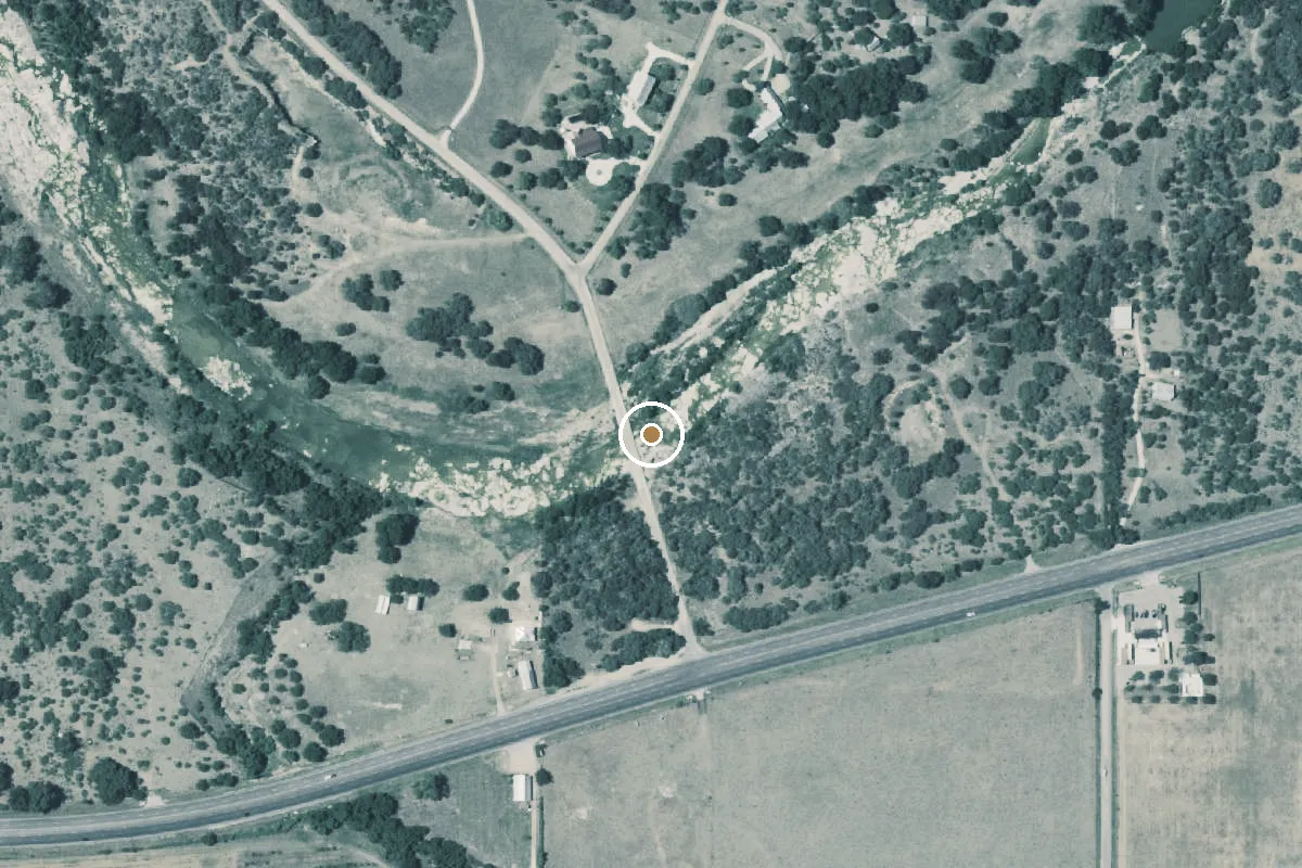 Aerial view of Pedernales River Boat Ramp