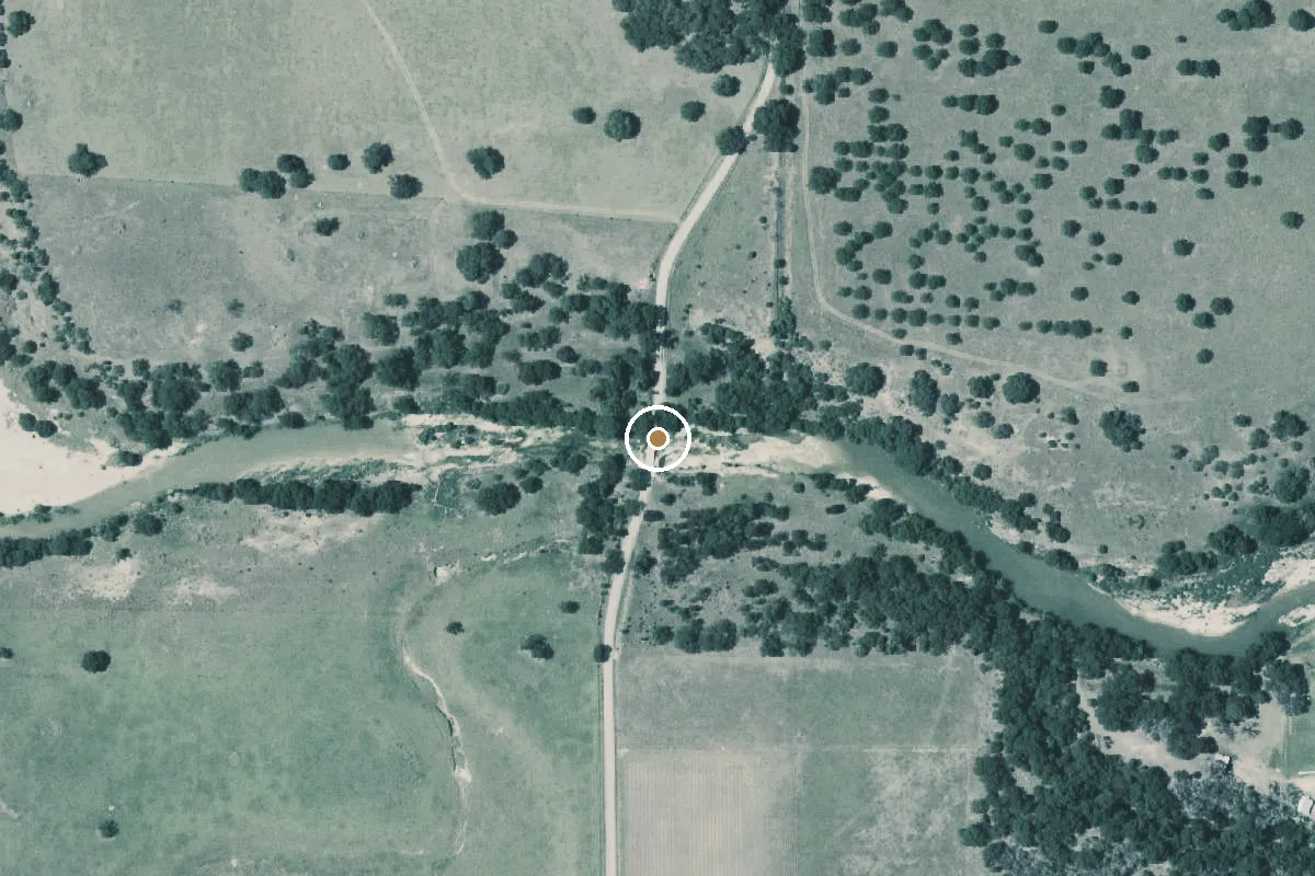 Aerial view of Pedernales River Boat Ramp