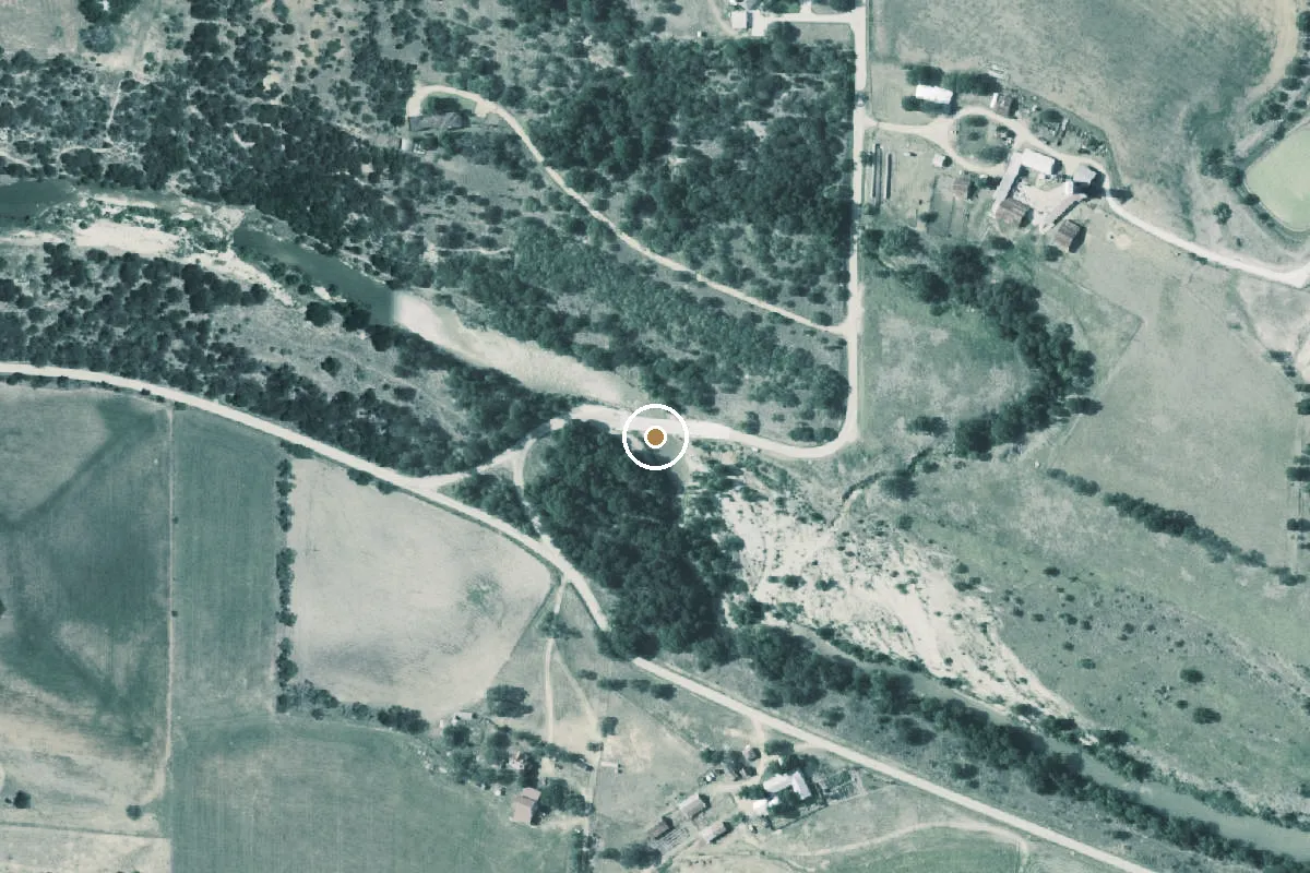 Aerial view of Pedernales River Boat Ramp