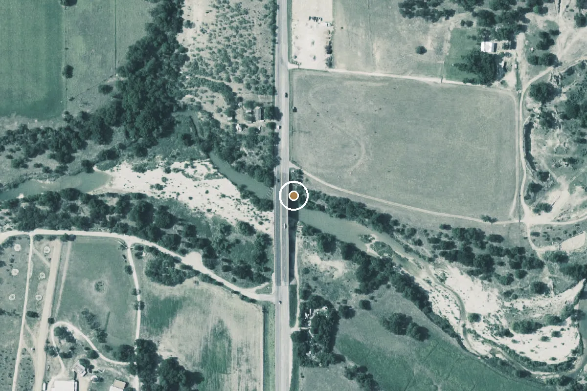 Aerial view of Pedernales River Boat Ramp