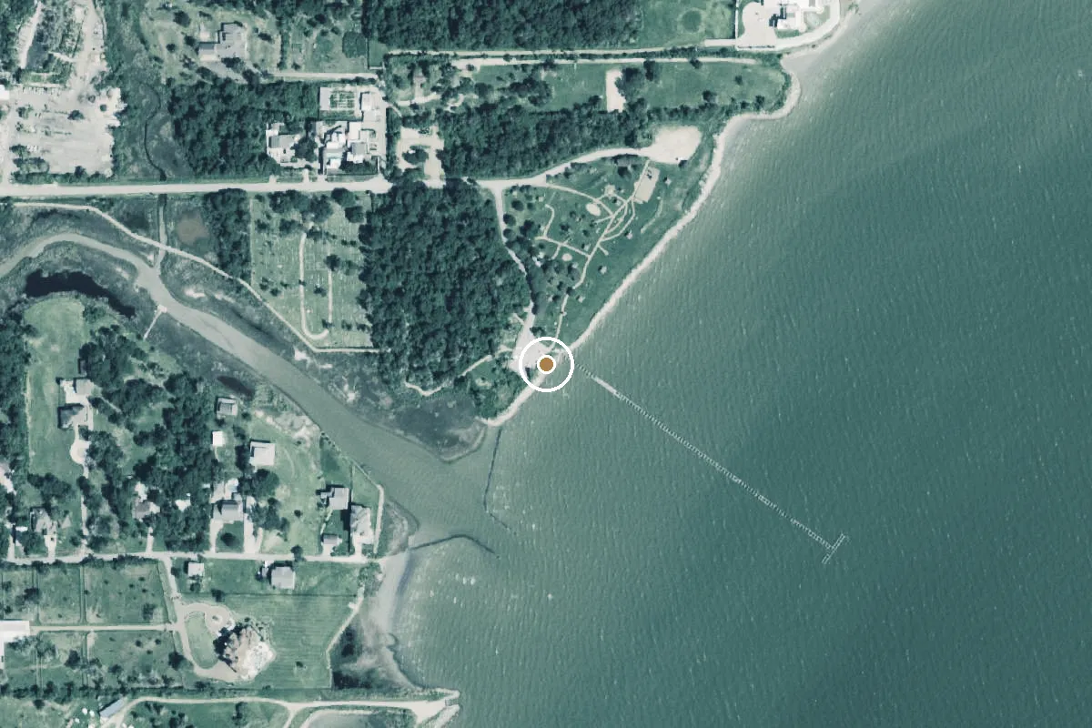 Aerial view of Pine Gully Park Boat Ramp