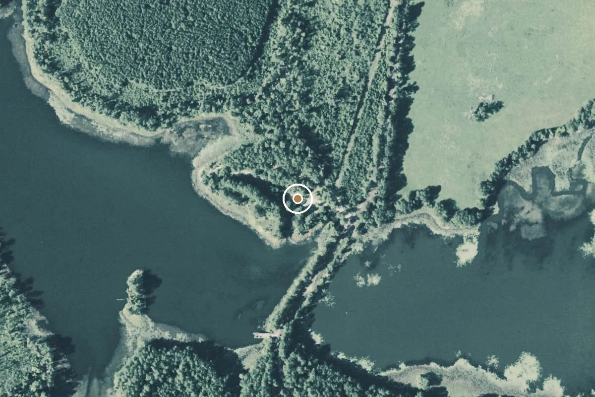 Aerial view of Pinkston Reservoir Boat Ramp