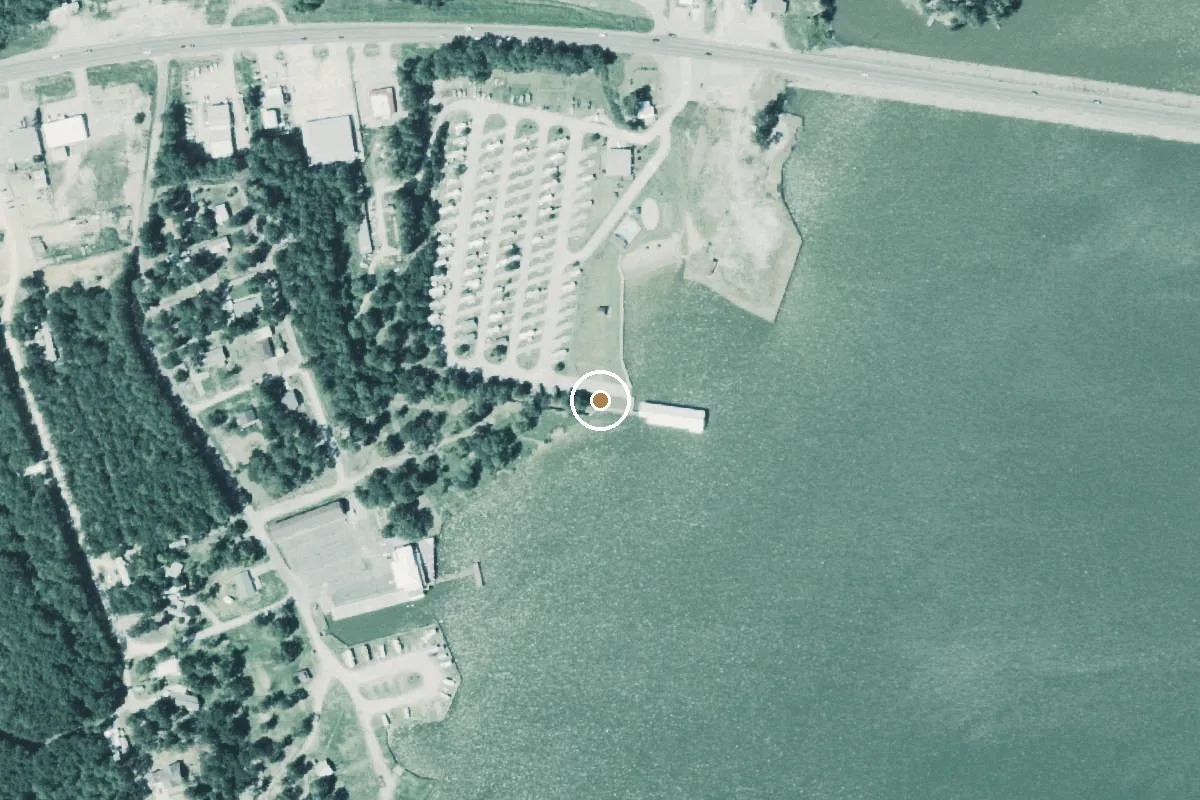 Aerial view of Playcation Station Boat Ramp