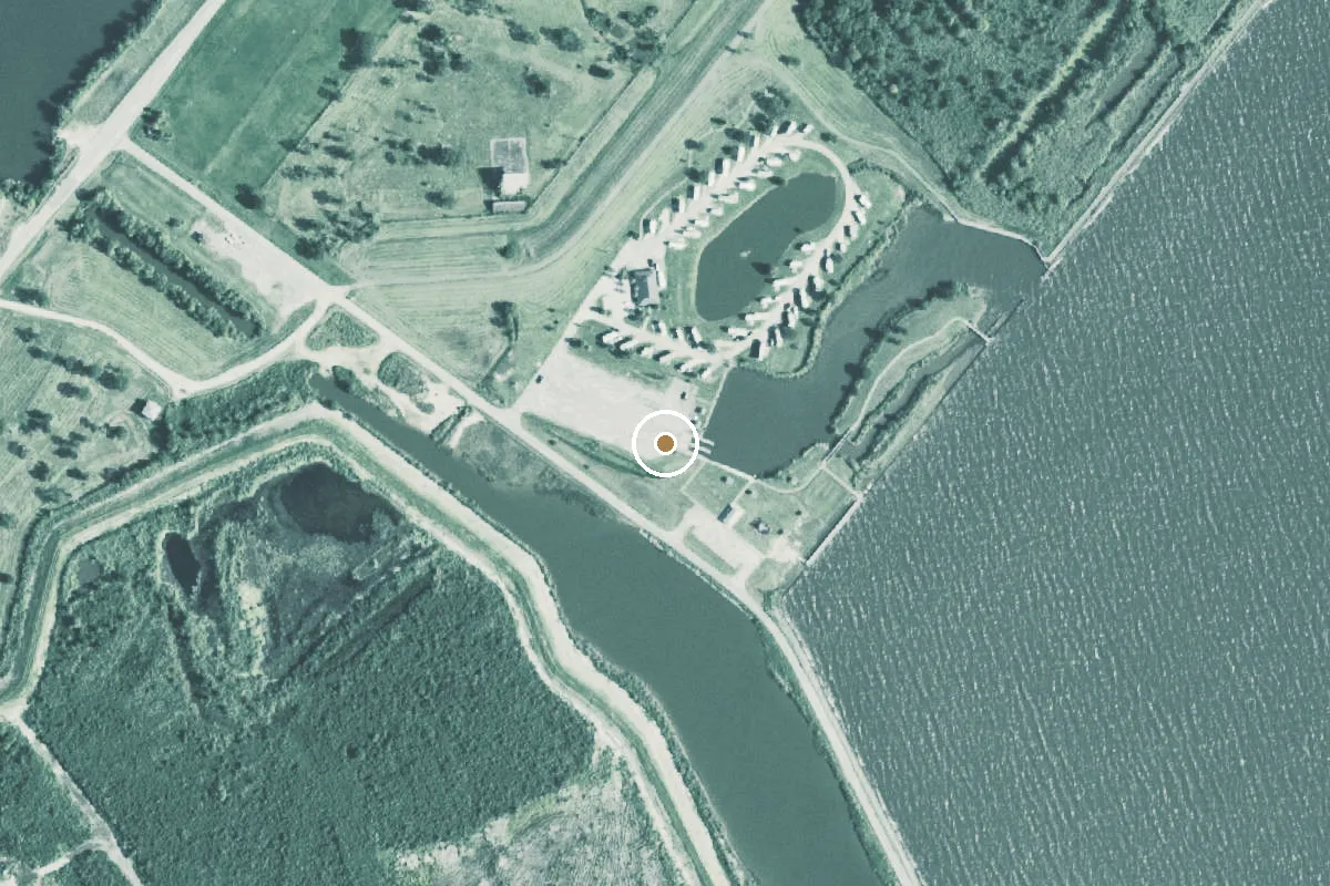 Aerial view of Pleasure Island RV Park Boat Ramp