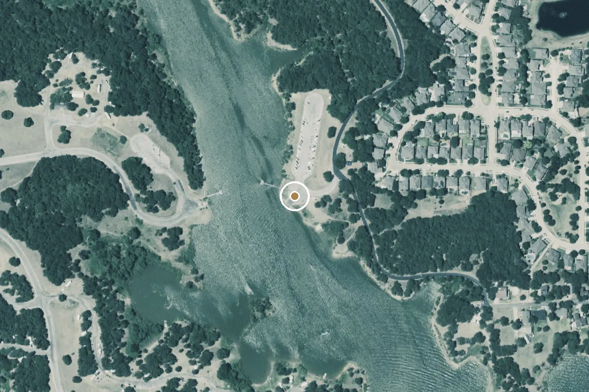 Aerial view of Point Vista Park Boat Ramp