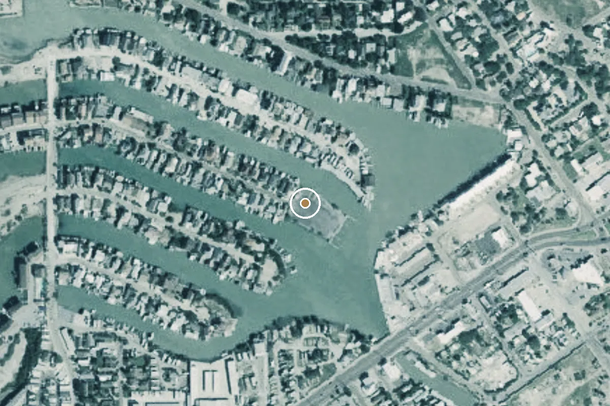 Aerial view of Pompano Park Boat Ramp