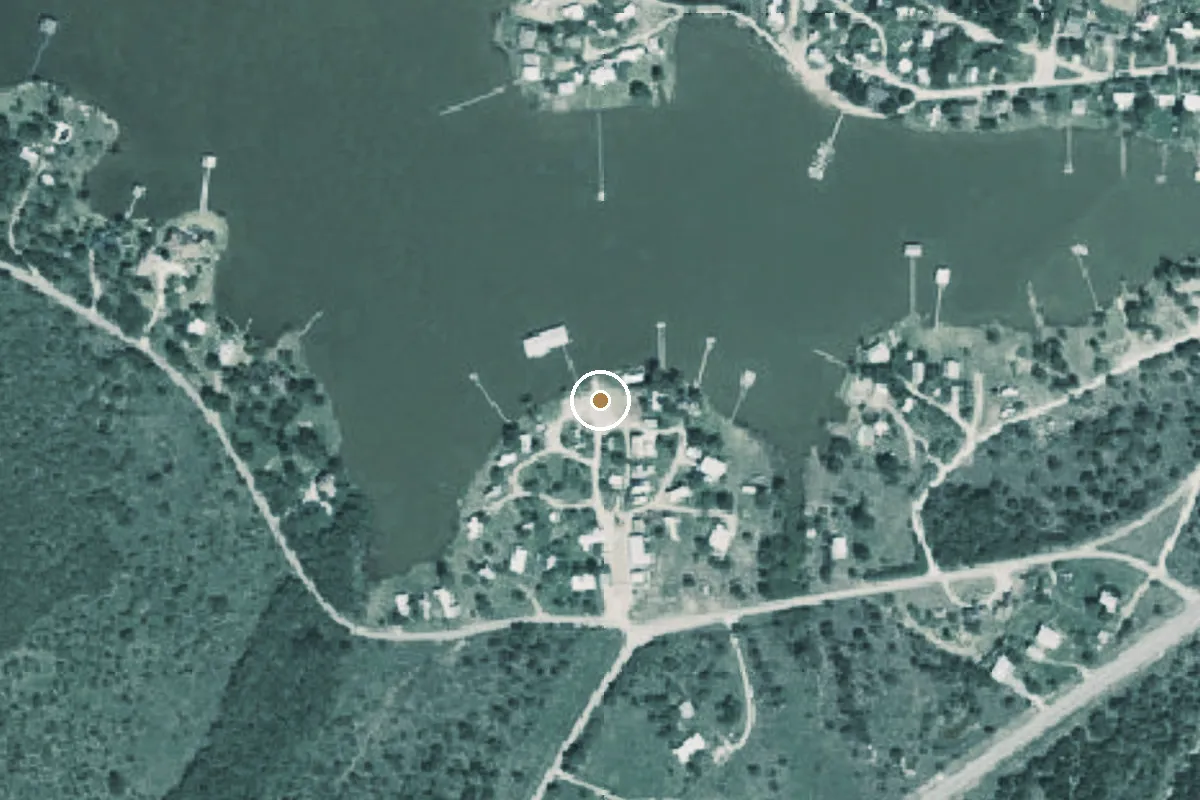 Aerial view of Possum Kingdom Lake Boat Ramp