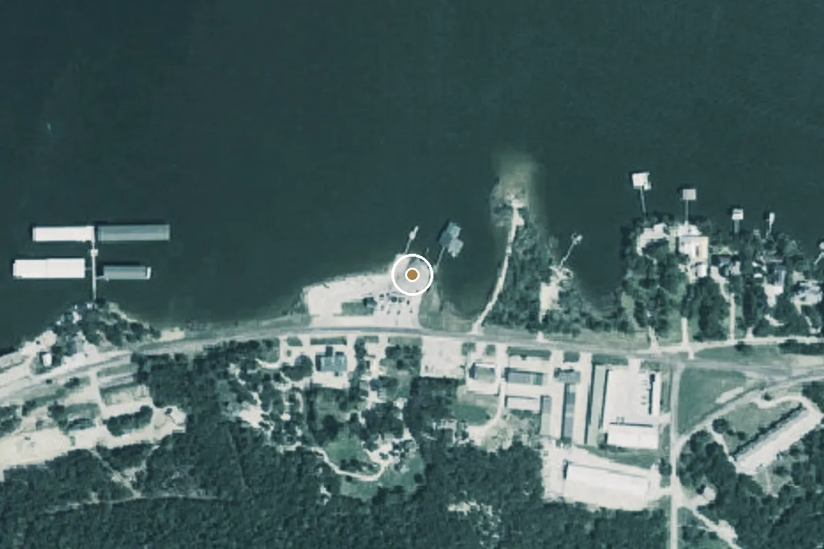 Aerial view of Possum Kingdom Lake Boat Ramp