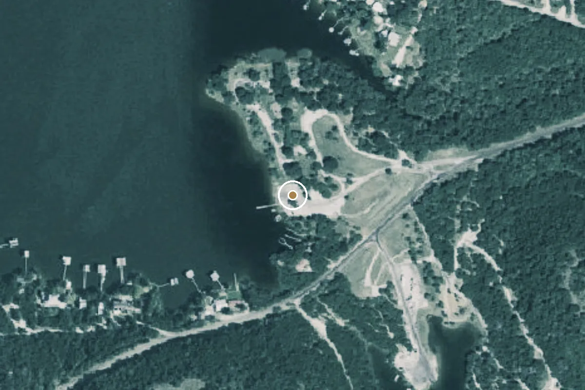 Aerial view of Possum Kingdom Lake Boat Ramp