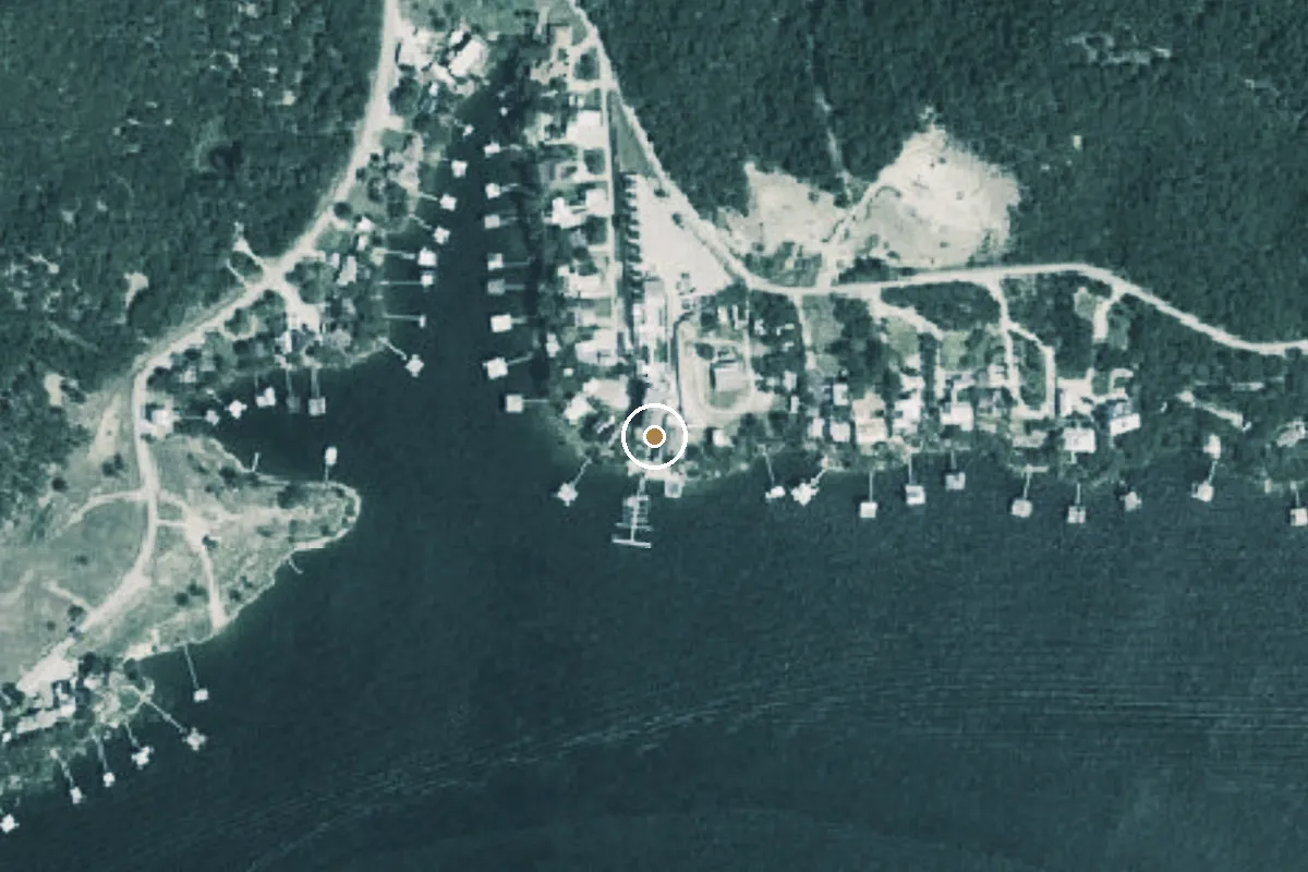 Aerial view of Possum Kingdom Lake Boat Ramp