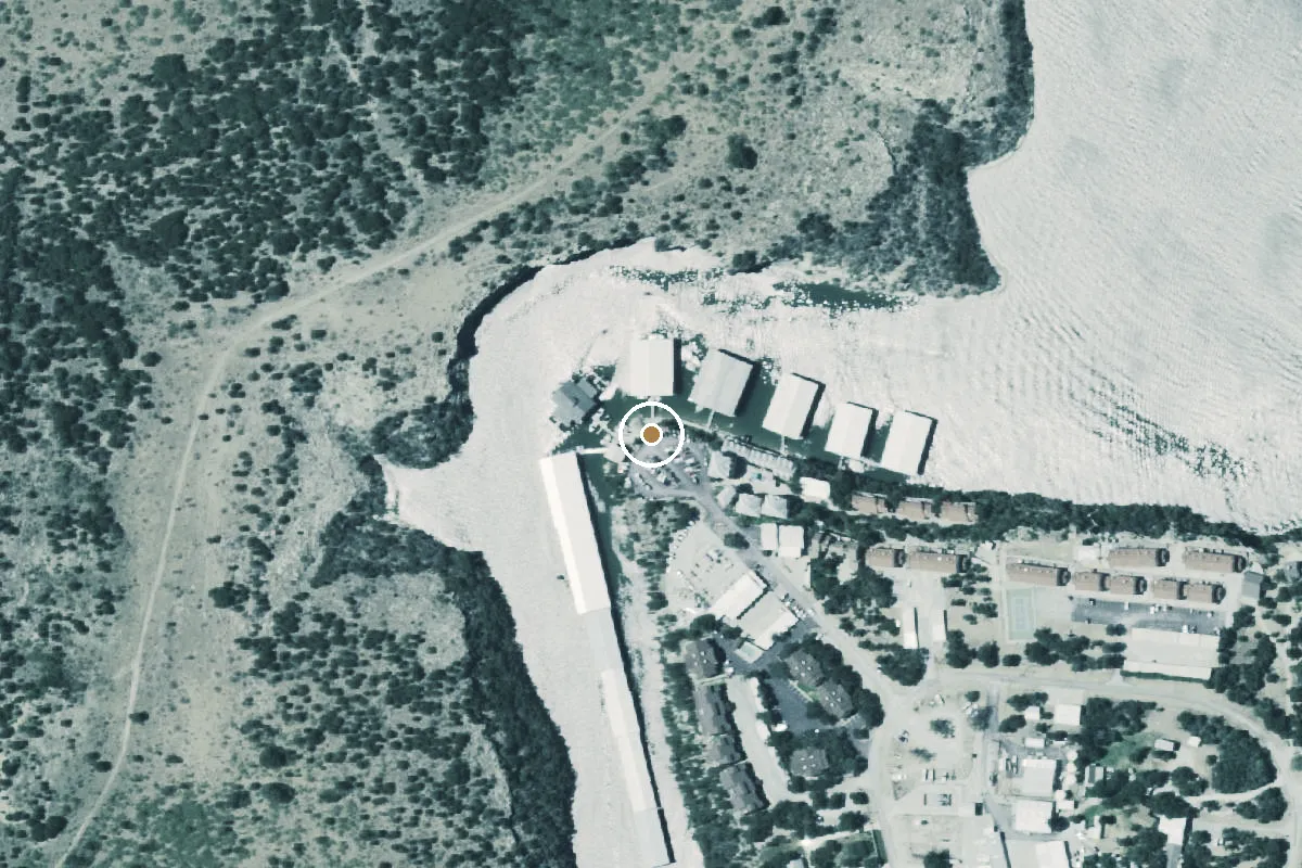 Aerial view of Possum Kingdom Lake Boat Ramp