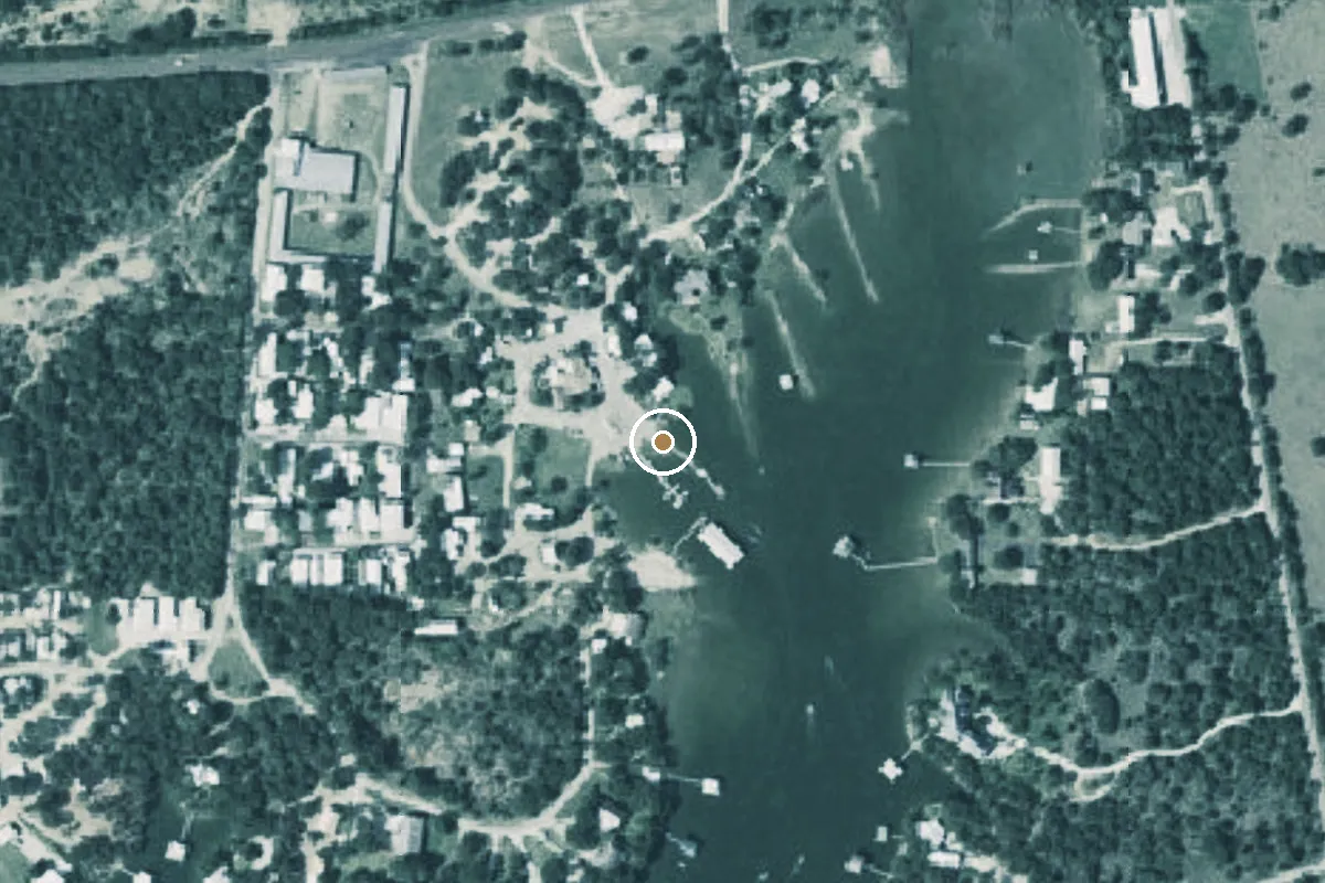Aerial view of Possum Kingdom Lake Boat Ramp