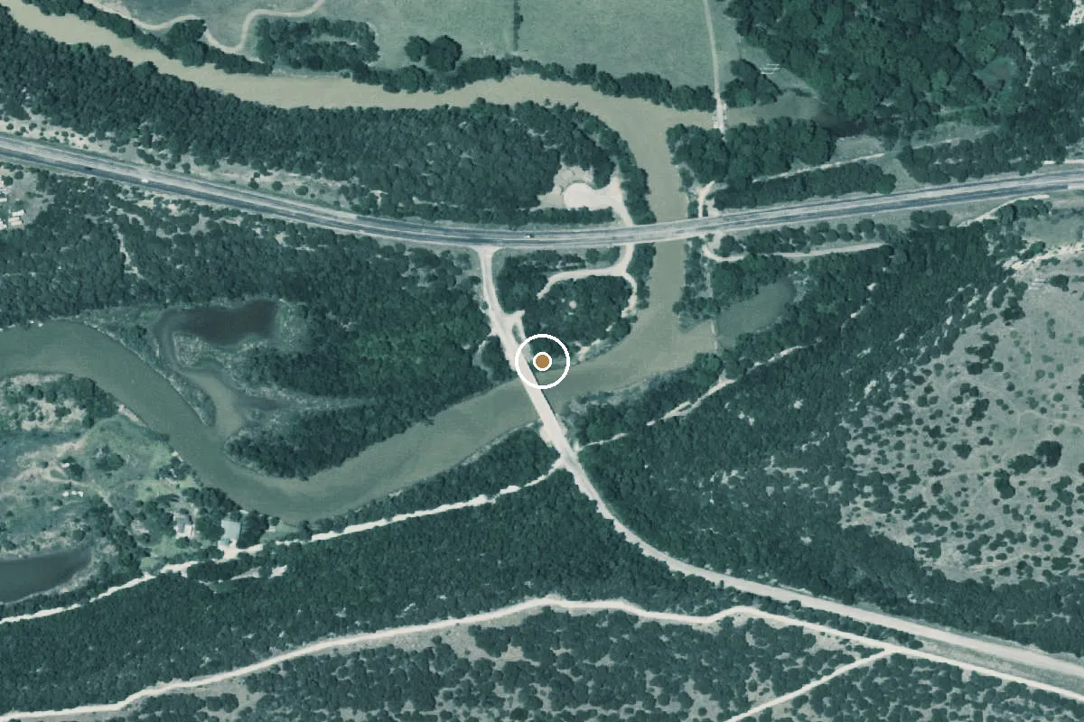 Aerial view of Possum Kingdom Lake Boat Ramp