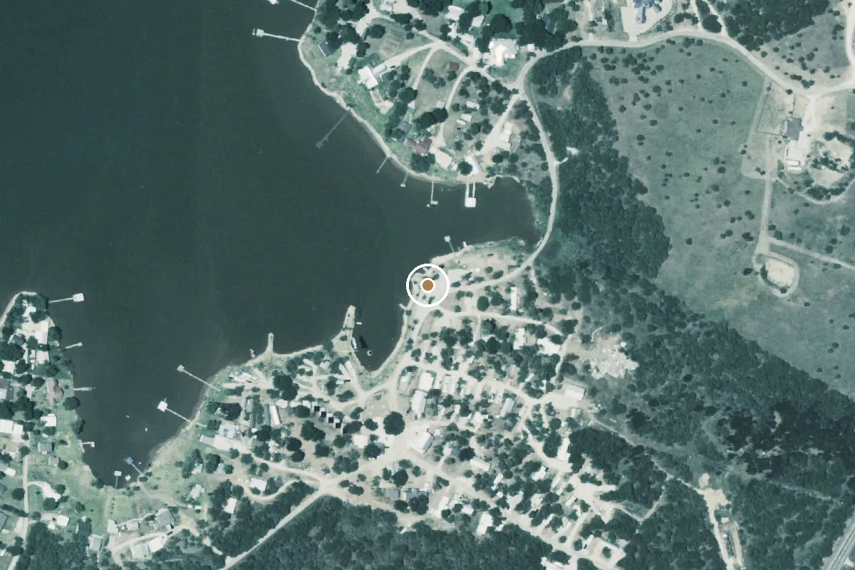 Aerial view of Possum Kingdom Lake Boat Ramp